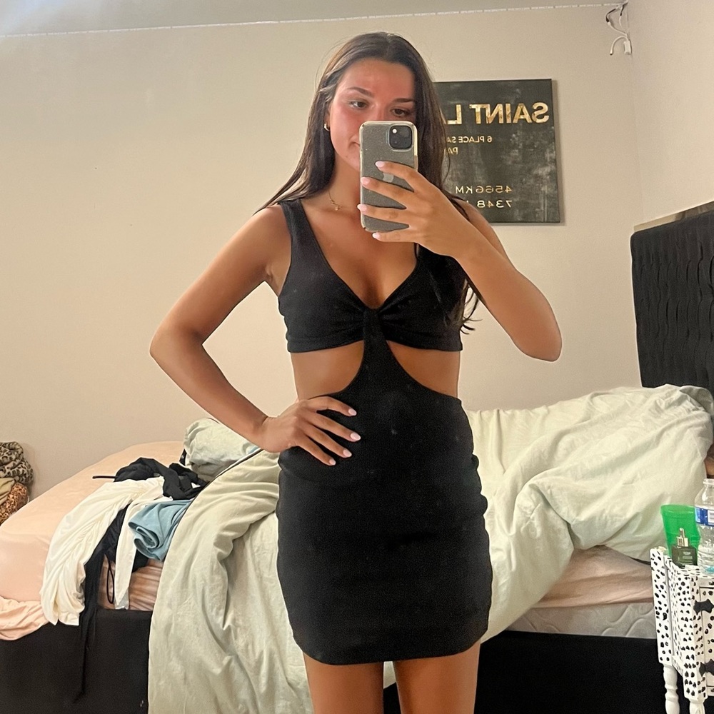 Black Cut out lovely day dress size Small